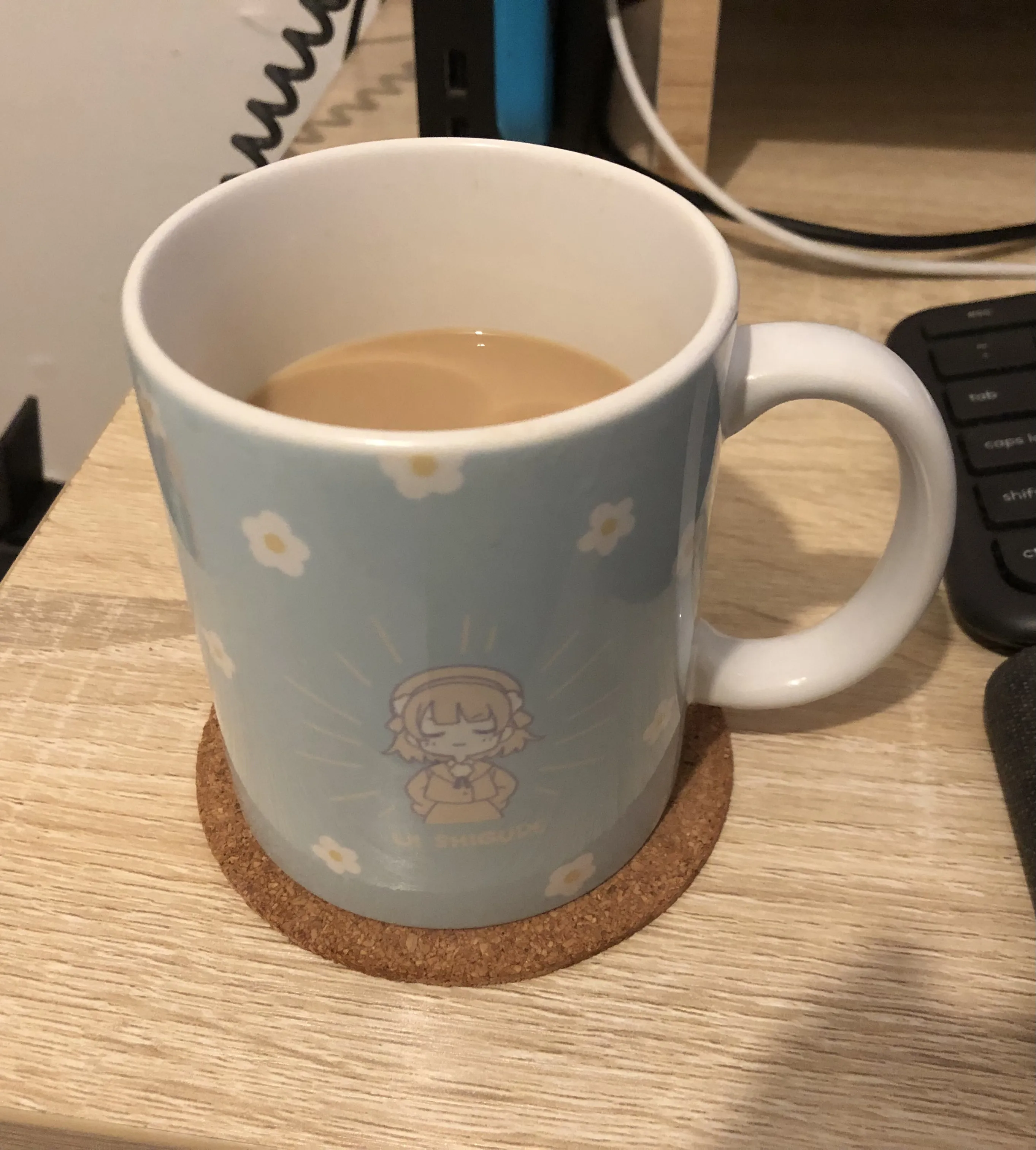 A warm coffee with milk, calms my mind 👌