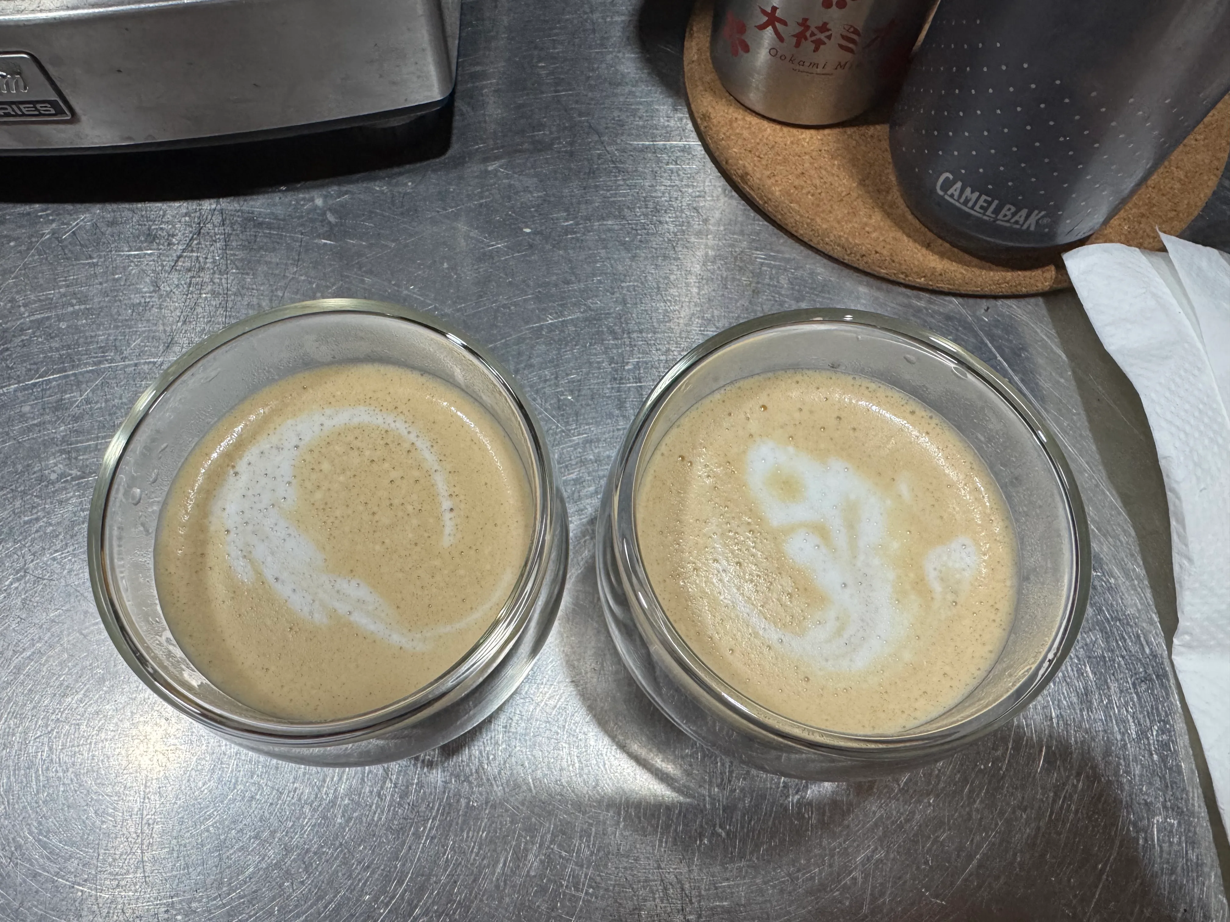 The latte art looks pretty good considering I suck at it. Taken at 2025-11-15.