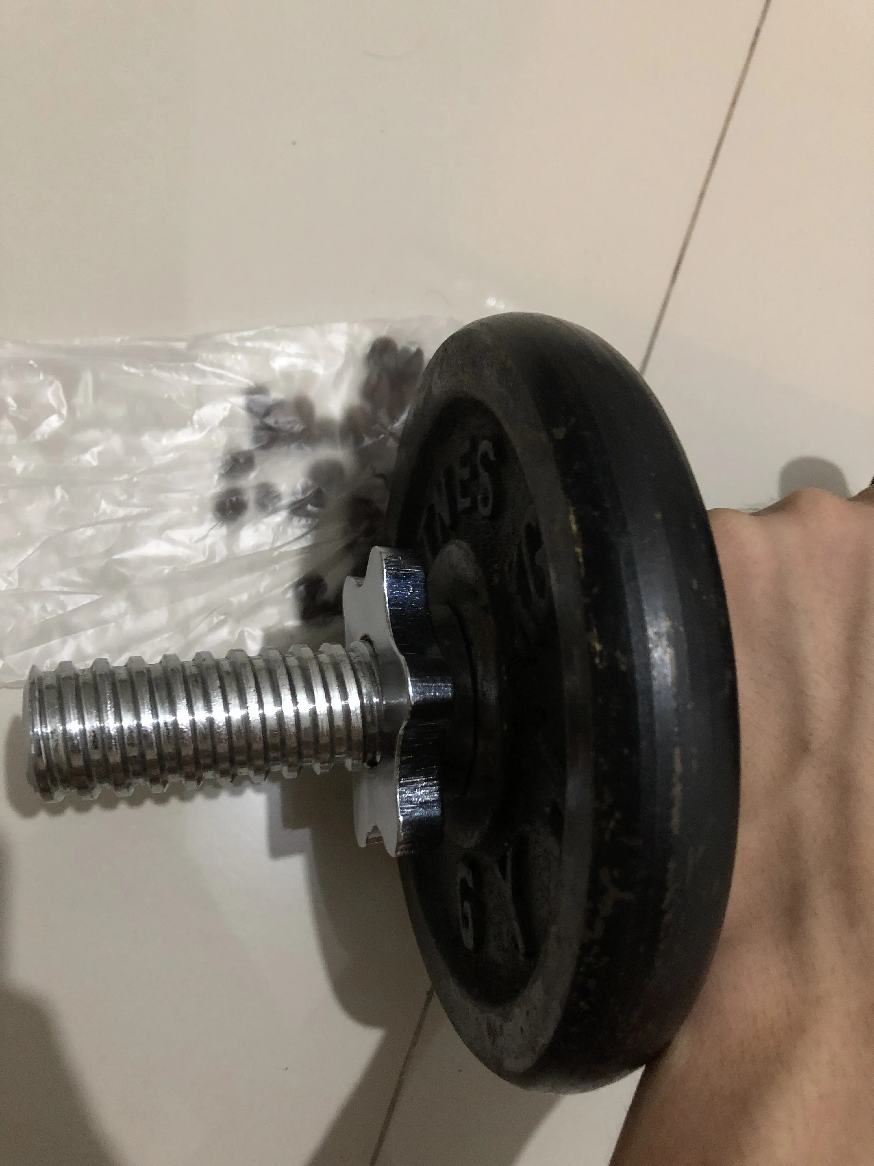 I mistakenly bought roasted coffee beans. Having no coffee grinders, I had to resort to drastic measures. Taken at 2019-03-30.