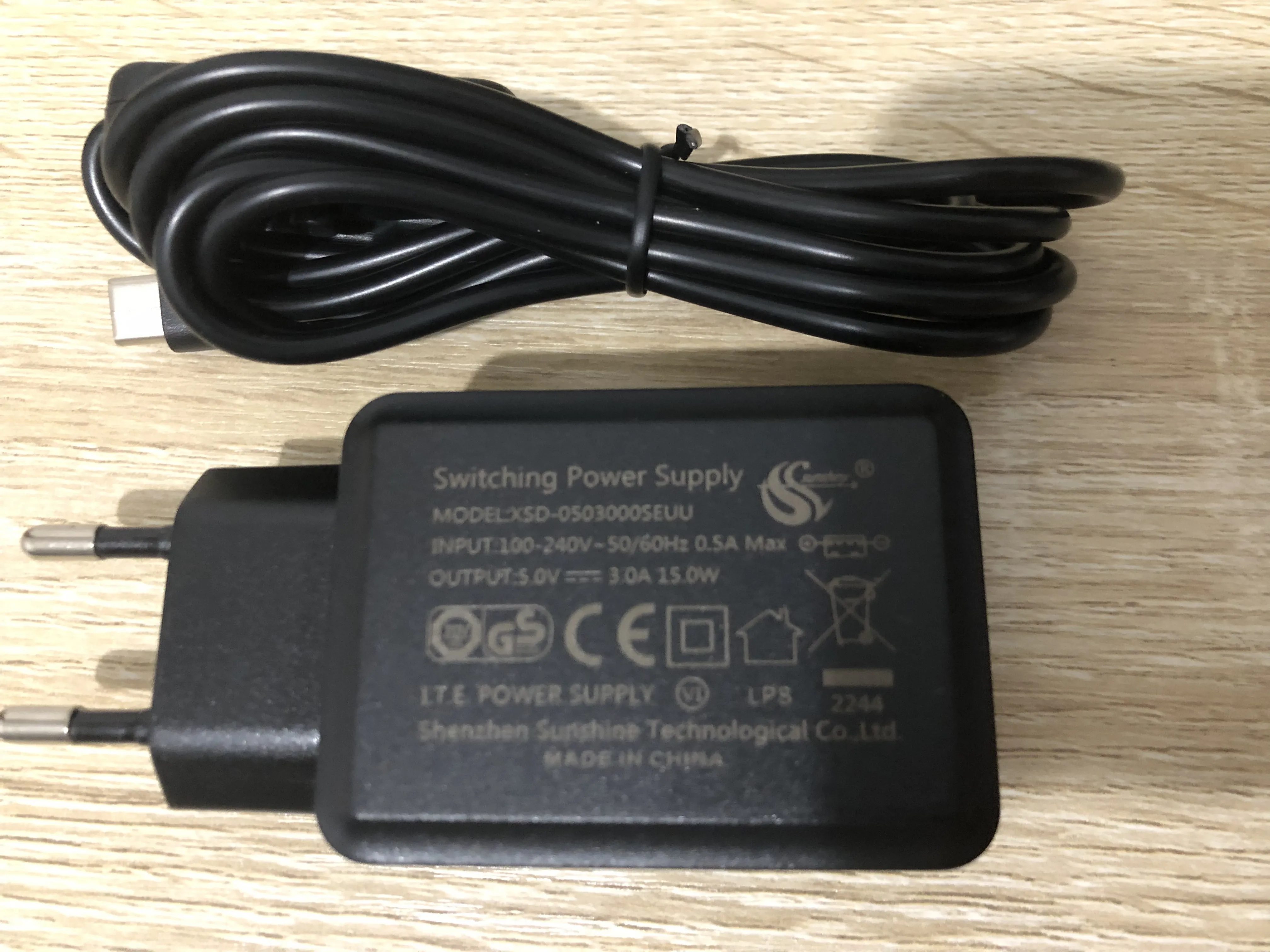 The 5V 3A power supply I'm using for powering AirGradient.