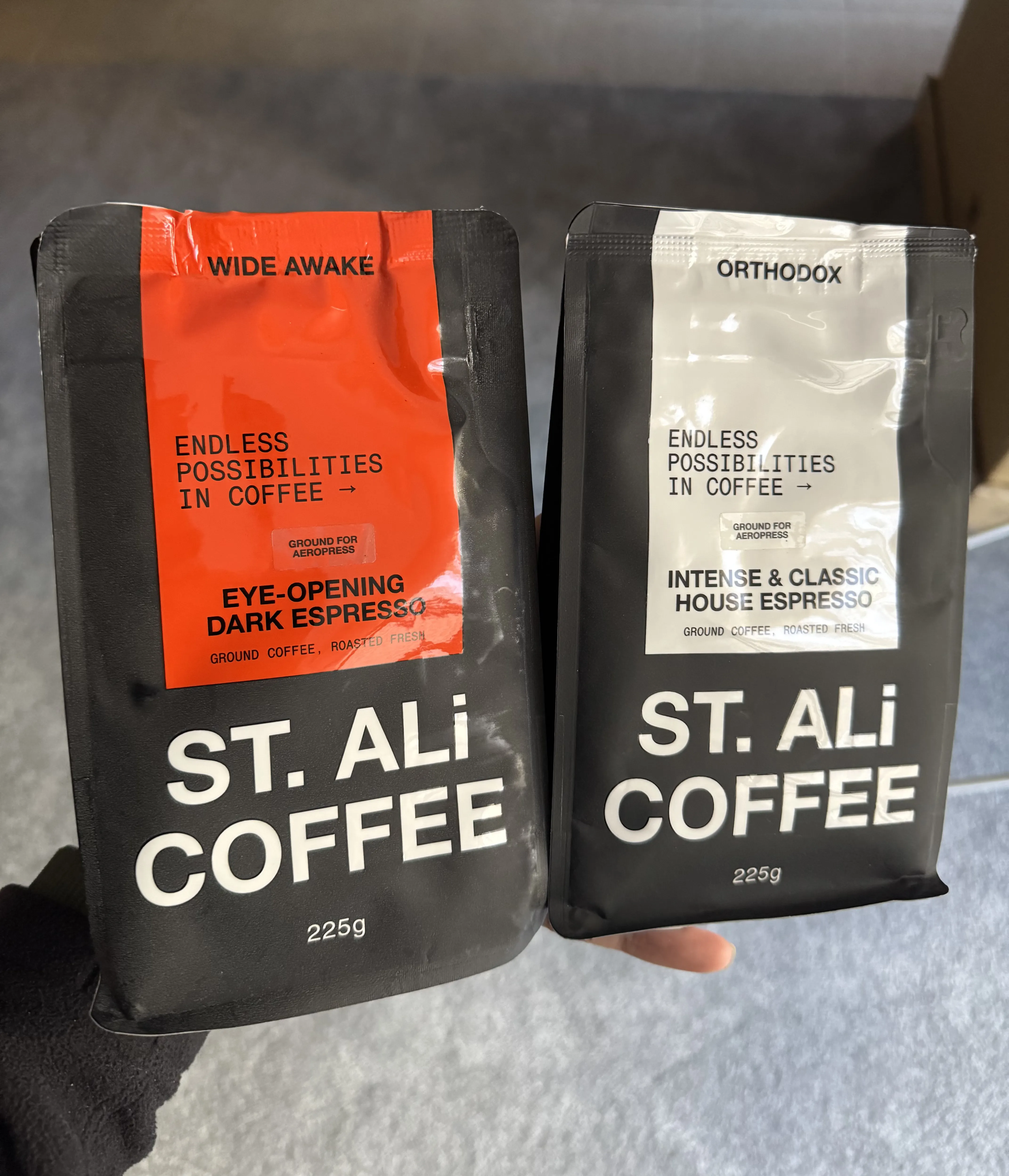 Starting a hunt to find the best dark roast in Melbourne for revenge gift. First candidate, St. ALi, taken at 2025-06-16.